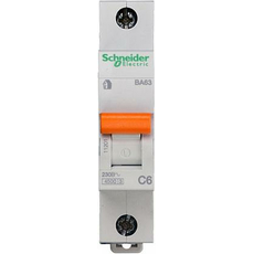 Автоматический выключатель модульный Schneider Electric ВА63 1п 6А C 4,5кA (11201)