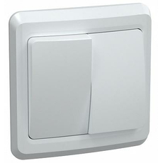 Выключатель двухклавишный 10А ВС10-2-0-ВБ белый ВЕГА (EVV20-K01-10-DM) IEK