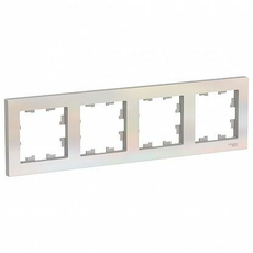 Рамка 4 поста Atlasdesign горизонтальная универсальная жемчуг ATN000404 Schneider Electric
