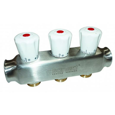 Коллектор Квартирный ВР 1"х 2 контура НР 3/4" евроконус 8112 SANEXT