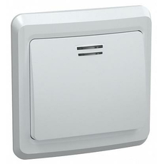 Выключатель одноклавишный с индикатором 10А ВС10-1-1-ВБ белый ВЕГА (EVV11-K01-10-DM) IEK