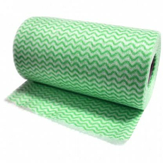 Салфетки хозяйственные в рулоне с перфорацией 25х30 см зеленая волна, 20 шт. 006093 Рыжий кот