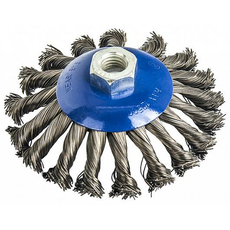 Кордщетка для УШМ 125 мм; М14 радиальная витая с наклоном ПРАКТИКА 032-508