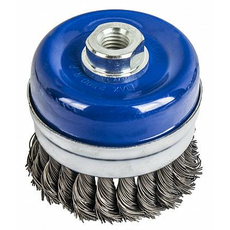 Кордщетка для УШМ 90 мм; М14 чашеобразная витая усиленная ПРАКТИКА 032-591