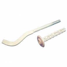 Кронштейн для алюминиевых/биметаллических радиаторов штырьевой 7х180 плоский с дюбелем