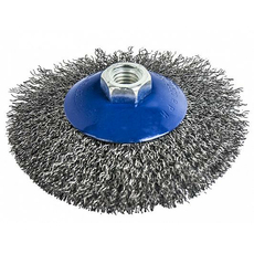 Кордщетка для УШМ 125 мм; М14 радиальная мягкая с наклоном ПРАКТИКА 032-492