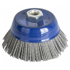 Кордщетка для УШМ 90 мм; М14 чашеобразная абразивная ПРАКТИКА 242-649