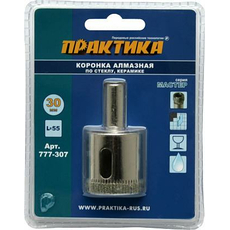 КОРОНКА алмазная по стеклу и керамике (30 мм) серия "Мастер" ПРАКТИКА 777-307