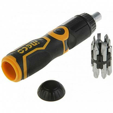 Отвертка с трещеткой и битами 13 в 1 INGCO AKISD1208