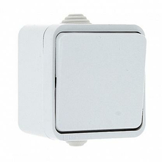Выключатель одноклавишный Прага 10А белый (EKV10-021-10-44) EKF
