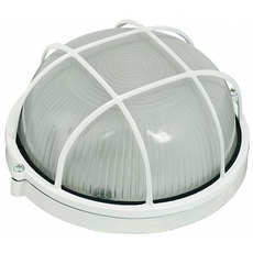 Светильник потолочный промышленный 1302 НПП малый круг белый с решеткой 1*60Вт Е27 IP54 IEK