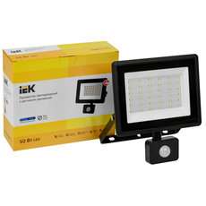 Прожектор светодиодный 50Вт СДО06-50Д с датчиком движения 4000Лм 6500К LPDO602-50-65-K02 IEK