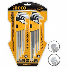 Набор ключей с шестигранными и звездообразными наконечниками INGCO HHKSET0181
