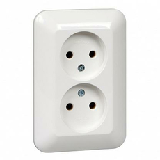 Розетка двухместная скрытой установки РС16-211-б/RS16-211-B Wessen ПРИМА Schneider Electric