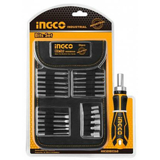 Отвертка-трещотка 24шт. оснастки в комплекте, Cr-V, в сумке INGCO INDUSTRIAL HKSDB0268