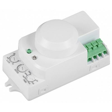 Датчик движения для включения света микроволновый ДД-МВ 201 белый, 1200Вт,угол обз 360градусов, дальность 8м IP20 IEK LDD11-201MB-1200-001