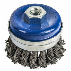 Кордщетка для УШМ 75 мм; М14 чашеобразная витая усиленная ПРАКТИКА 773-309