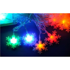Гирлянда светодиодная (электрогирлянда ) Снежинки 7 м 50 Led Разноцветный свет с контроллером прозрачный провод IP20 ULD-S0700-050/DTA 07936 Uniel