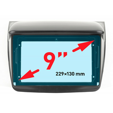 Рамка для MITSUBISHI Pajero Sport, L-200 2006-2015 (Накладка), 9" Incar RMS-FC456