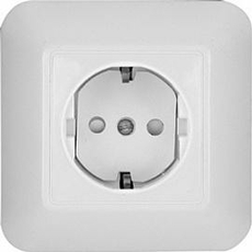 Розетка скрытой установки с заземлением со шторками РС16-004-б/RS16-004-B Wessen ПРИМА Schneider Electric