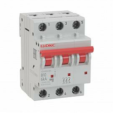 Выключатель автоматический модульный YON 25А 3П трехполюсный C 6кА MD63-3C25-6 DKC
