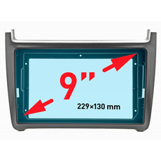 Рамка для VW Polo 2014+ 9" Incar RVW-FC584