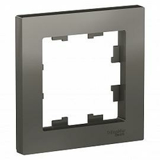 Рамка для розеток и выключателей 1 пост Atlasdesign горизонтальная сталь ATN000901 Schneider Electric
