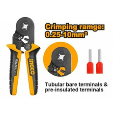 Пресс клещи обжимные для втулочных наконечников НШВИ (0,25-10мм) INGCO INDUSTRIAL HRCPG05210