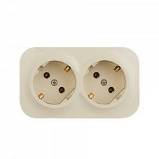 Блок розеточный Quteo 2 x 2К+З без шторок 16A - 250В~ IP20 слоновая кость 782263 Legrand