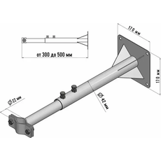 Кронштейн для мачт «Крым» телескопический 30-50 см Rexant
