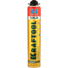 Пена монтажная профессиональная (пистолетная) 850 мл всесезонная GOLD 65 KRAFTOOL 41194