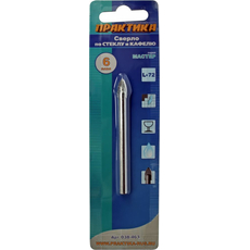 Сверло по кафелю/стеклу 6х72 мм "Мастер" ПРАКТИКА 038-463