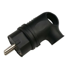 Вилка угловая с з/к каучук 16А IP44 черная 9220 4690612010229 IN HOME