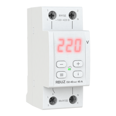 Реле контроля напряжения на 2 модуля 40А., (max 50 А), 8800ВА., RBUZ D2-40 red