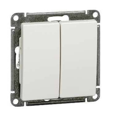 Выключатель W59 скрытой установки двухклавишный 10АХ механизм белый VS510-252-1-86 Schneider Electric