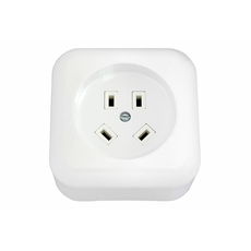 Розетка РШ/ВШ 32А (белая) 3-х фазн. О/У (РА32-005+В32-003)