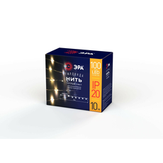 Гирлянда Нить 10 м 100LED теплый свет 220V (100/1800) ENIN -10NW Б0047964 ЭРА