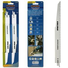 Пилки для сабельной пилы S4860DF BIM, по дер/мет/пласт, шаг 4 мм, длина 300 мм, 2 шт ПРАКТИКА 773-576