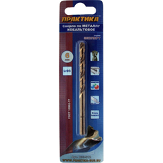 Сверло по металлу кобальтовое 6,0х93 мм; W-образная заточка; DIN 338; Р6М5К5, ПРАКТИКА 033-512