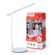 Светильник светодиодный настольный ССО-03Б 9Вт сенсор-диммер ночник адаптер белый IN HOME