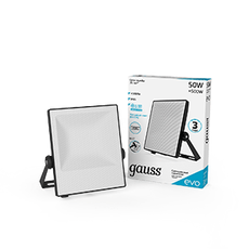 Прожектор светодиодный ДО-50 Вт 4500 Лм 6500К IP65 IK07 черный EVO Gauss 687511350