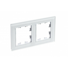 Рамка двухпостовая ATLASDESIGN NATURE, СТЕКЛО БЕЛЫЙ Schneider Electric ATN320102