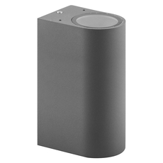 Светильник ДБУ вверх/вниз 2хGU10 без ламп IP54 серый (DH015) FERON