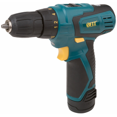 Дрель-Шуруповерт акк. 12.0 В, 0-650 об/мин, 15.0 Нм, 1 (Li-Ion) 1.3 Ач, 1 ч., рез. накл., коробка FIT 80179