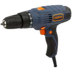 Дрель-Шуруповерт электрическая 300 Вт, 0-450/0-1350об/мин, подсветка , быстрозажимной патрон 10мм, резиновые вставки MAX-PRO 85046