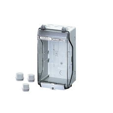 Бокс пустой 253х136х115 IP55/IP65 пластиковый прозрачная пломбируемая дверь серый (KG 9001) HENSEL 3300139