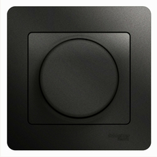 GLOSSA Светорегулятор поворотный 300Вт антрацит в сборе Schneider Electric GSL000734