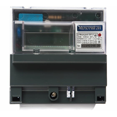 Счетчик электроэнергии Меркурий 201.4 однофазный однотарифный, 10(80), кл.точ. 1.0, D, ЖКИ, имп. выход (201.4)