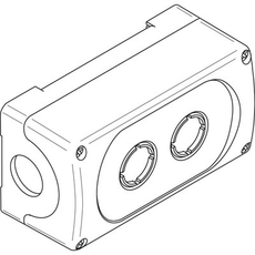 Корпус кнопочного поста MEP2-0 пластиковый 2 места ABB 1SFA611812R1000