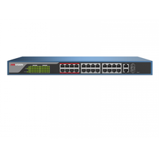Коммутатор POE 24 RJ45 100M PoE с грозозащитой 6кВ DS-3E0326P-E(B) Hikvision